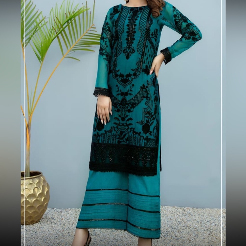 Pakistani luxury pret 2 pc casual Desi dress indian Small chest 19 Emaan Adeel